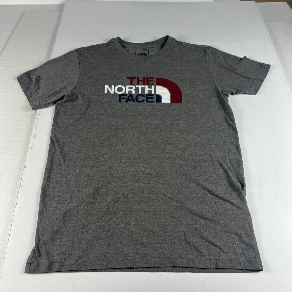 The North Face Shirt Adult Fits Like A Small Dark Grey Short Sleeve Tee Tag M